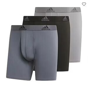 NEW BUNDLE OF 3 adidas Stretch Cotton Mens 3 Pack Boxer Briefs Size L